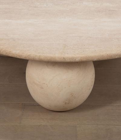 Contemporary Italian Travertine Coffee Table
