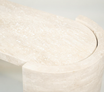Contemporary Italian Travertine Console