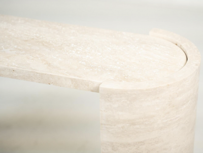 Contemporary Italian Travertine Console