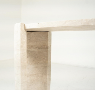 Contemporary Italian Travertine Console