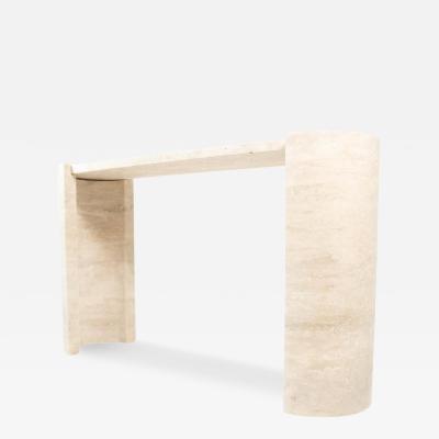 Contemporary Italian Travertine Console