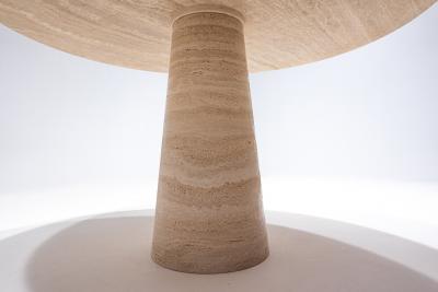 Contemporary Italian Travertine Dining Table in Beige