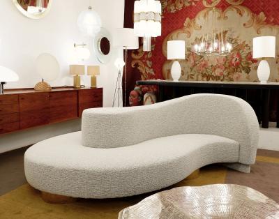 Contemporary Italian Wave Curved Borne Sofa