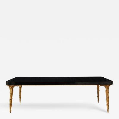 Contemporary Lacquer and Bronze Coffee Table