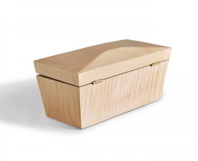 Contemporary Lacquered Blond Maple Rectangular Decorative Box