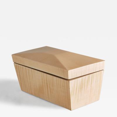 Contemporary Lacquered Blond Maple Rectangular Decorative Box