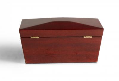 Contemporary Lacquered Cherry Wood Rectangular Decorative Box