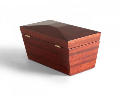 Contemporary Lacquered Cherry Wood Rectangular Decorative Box