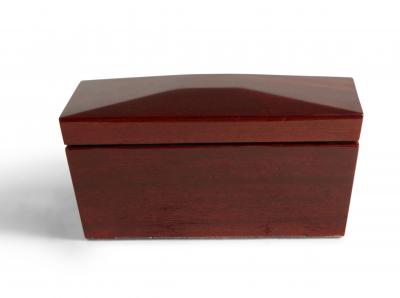 Contemporary Lacquered Cherry Wood Rectangular Decorative Box