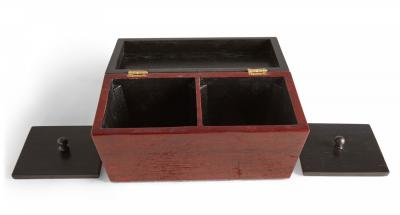 Contemporary Lacquered Cherry Wood Rectangular Decorative Box