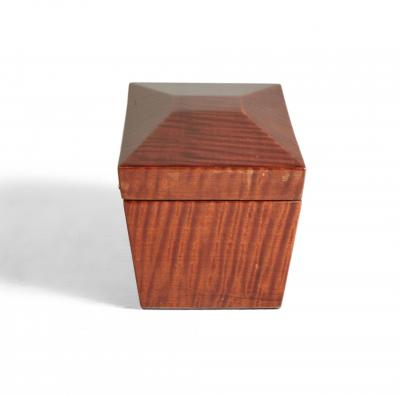 Contemporary Lacquered Tiger Maple Rectangular Decorative Box