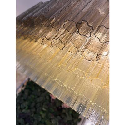 Contemporary Large Murano Glass Chandelier in Gold