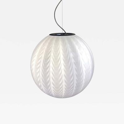 Contemporary Milky White Spider Sphere Table Lamp in Murano Glass