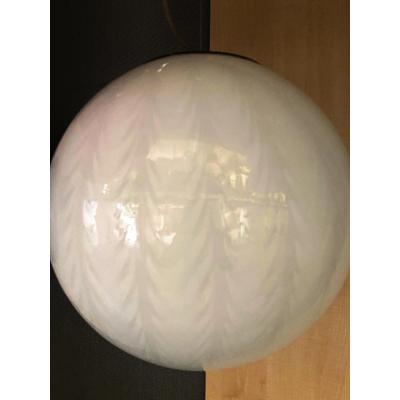 Contemporary Milky White Spider Sphere Table Lamp in Murano Glass