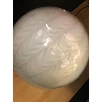 Contemporary Milky White Spider Sphere Table Lamp in Murano Glass