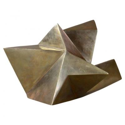 Contemporary Modern Bronze Crystal Sculpture by M Treml Austria 2019