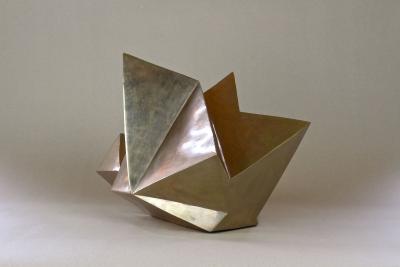 Contemporary Modern Bronze Crystal Sculpture by M Treml Austria 2019