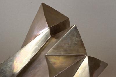 Contemporary Modern Bronze Crystal Sculpture by M Treml Austria 2019