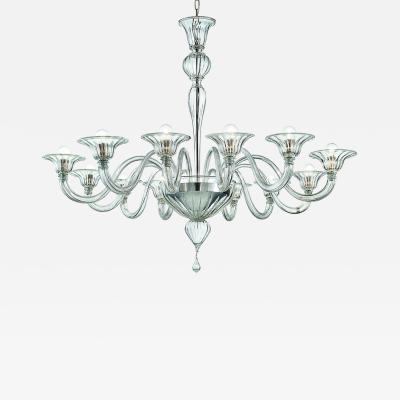Contemporary Modern Elegant Rigadin Murano Glass Chandelier