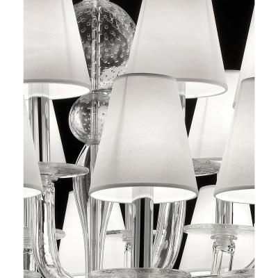 Contemporary Modern Huge Transparent Murano Glass Chandelier
