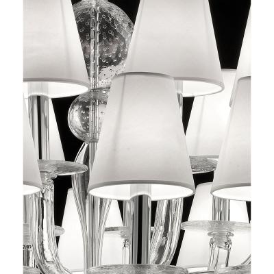 Contemporary Modern Huge Transparent Murano Glass Chandelier