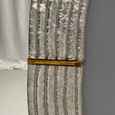 Contemporary Modern Italian Wall Mirrors Murano Glass Silver Leaf Brass
