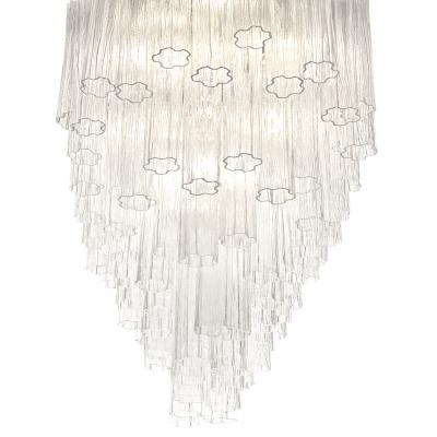 Contemporary Modern Oval Tronchi Murano Glass Chandelier
