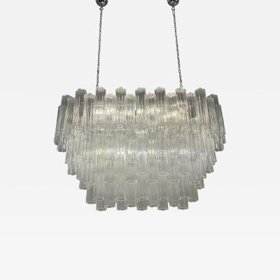 Contemporary Modern Oval Tronchi Murano Glass Chandelier