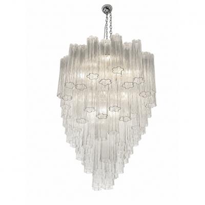 Contemporary Modern Oval Tronchi Murano Glass Chandelier