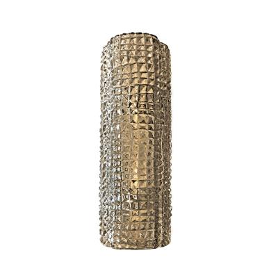 Contemporary Modern Smoked Fum Crocodile Murano Glass Wall Sconces Set of Two