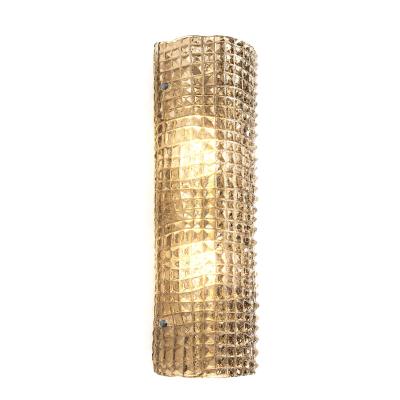Contemporary Modern Smoked Fum Crocodile Murano Glass Wall Sconces Set of Two