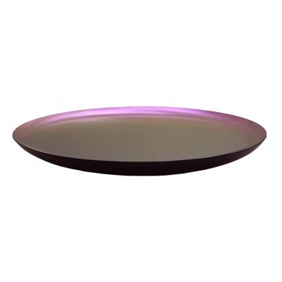 Contemporary Modern Unique Sculptural Concave Brown Glass French Mirror