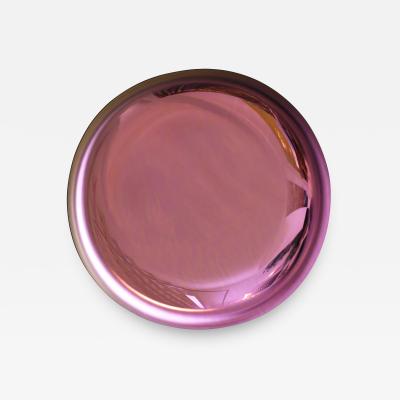 Contemporary Modern Unique Sculptural Concave Brown Glass French Mirror