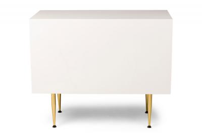 Contemporary Modern White Lustrosa Cabinet and Natural Wood 2 Drawer Dresser