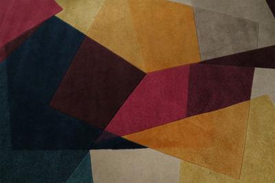 Contemporary Multi Colored Geometric Pattern Area Rug