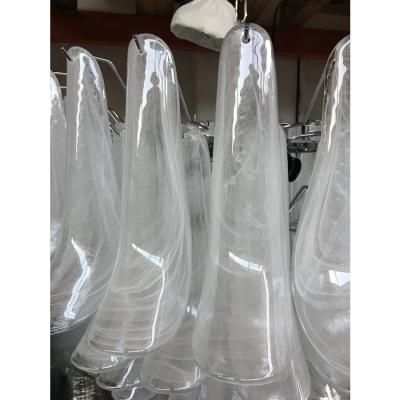 Contemporary Murano Glass Chandelier Italian Sella Alabastro