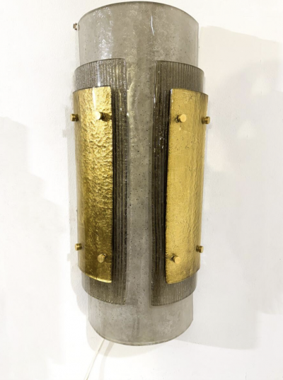 Contemporary Murano Wall Lights Smoked Glass Italy