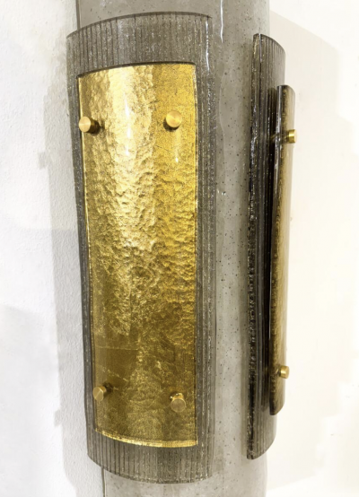 Contemporary Murano Wall Lights Smoked Glass Italy