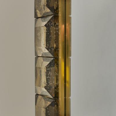 Contemporary Murano glass and brass fume Jewel mirror