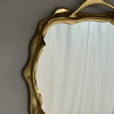Contemporary Organic Modern Surrealist Bronze Wall Mirrors Free Form