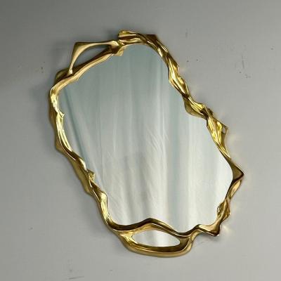 Contemporary Organic Modern Surrealist Bronze Wall Mirrors Free Form