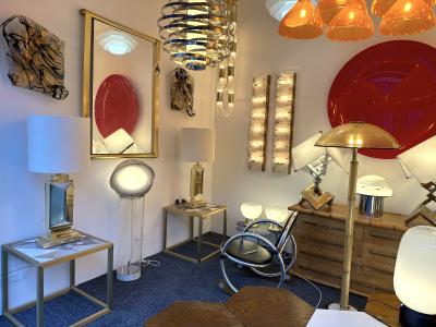 Contemporary Pair of Brass Lamps Italy