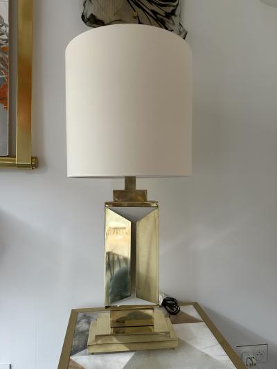 Contemporary Pair of Brass Lamps Italy