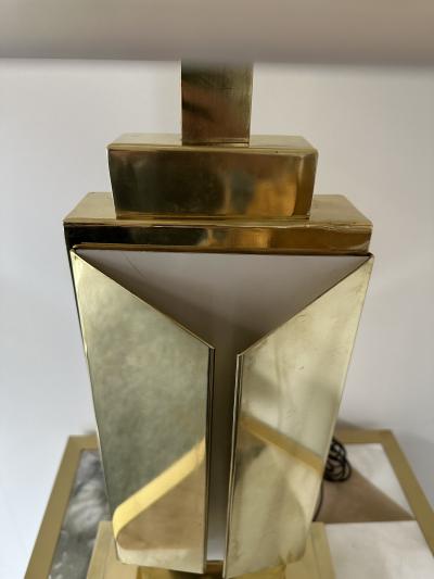 Contemporary Pair of Brass Lamps Italy