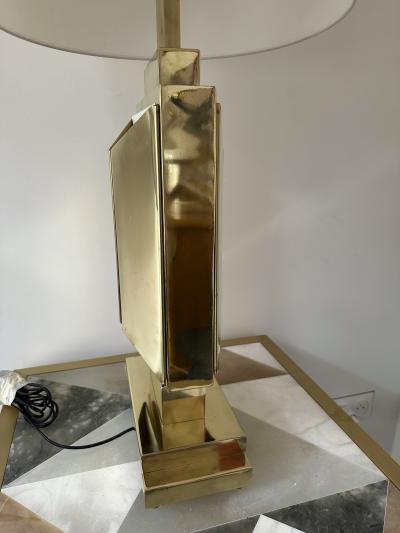 Contemporary Pair of Brass Lamps Italy