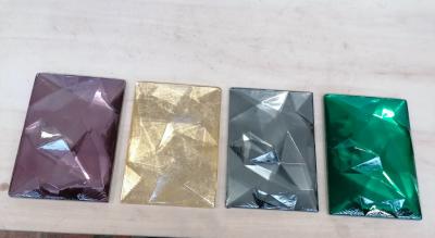 Contemporary Pair of Brass Lamps Murano Glass Italy