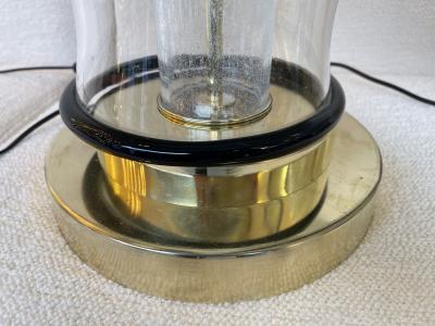 Contemporary Pair of Murano Glass and Brass Mushroom Lamps Italy