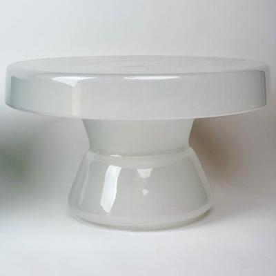 Contemporary Pair of Round Hand Blown Murano Glass Coffee Tables