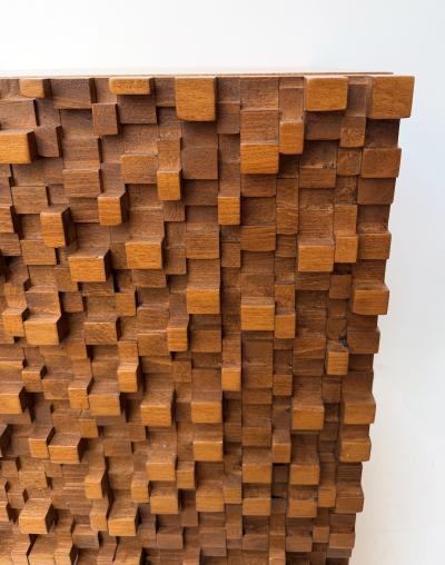 Contemporary Pair of Wood Marquetry Cube Bedside Tables Italy