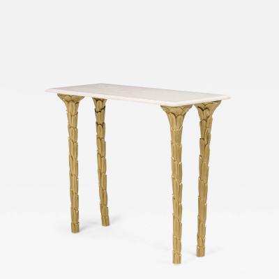 Contemporary Palm Style Gilt Console Table 1